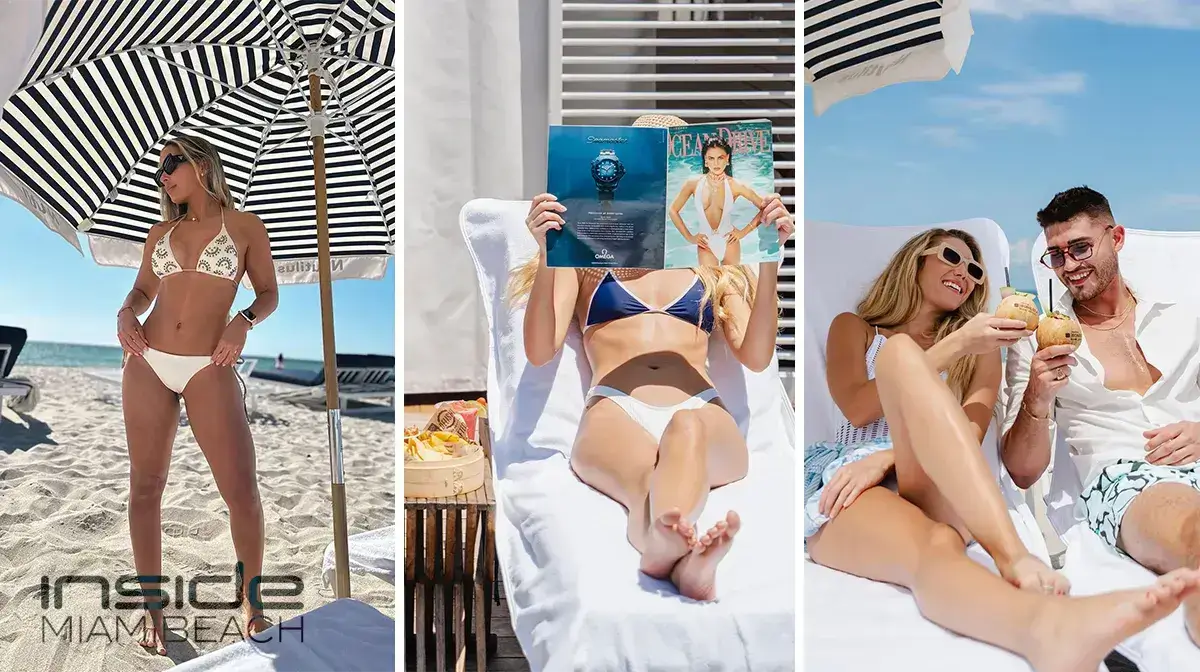 The private beach and pool at Nautilus Sonesta Miami