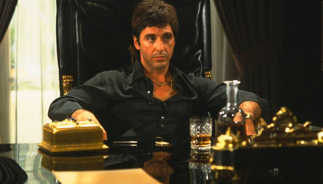 Al Pacino's Tony Montana: Iconic Scarface Moment on Ocean Drive Miami