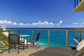 The balcony room at the St. Regis Bal Harbour Resort